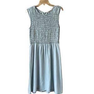 Soft Surroundings Le Bons Temps Chambray Midi Dress Light Wash. SzM
